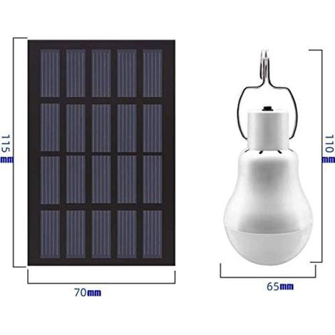 Set Mit 2 Solarbetriebenen Led-lampen Für Gartenhaus, Taschenlampe, Innenbeleuchtung, Küche, Leselampe Mit Solarpanel Für Wandern, Camping, Angelzelt Und Beleuchtung