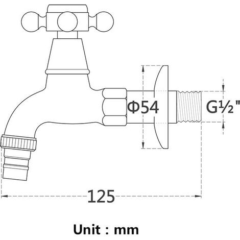 Außenarmatur Für Waschmaschinen Aus Messing Mit G1/2-spülbeckenauslauf – Antik-kreuzgriff-mopparmatur Für Gartenspülbecken (schwarz)