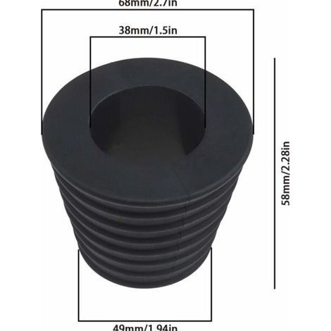 Set Mit 2 Gummikeilen Für Sonnenschirmständer, Lochbuchsen, Für Terrassen- Und Gartenschirme, 38 Mm (1,5 Zoll)
