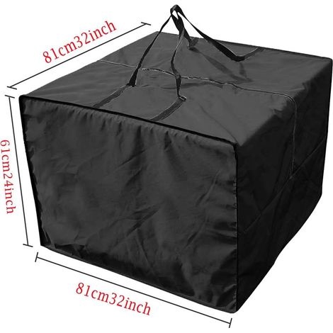 Aufbewahrungshülle Für Outdoor-kissen, 81 X 81 X 61 Cm – Reißfestes 210d-polyester – Leicht Zugänglich Dank Reißverschluss – Gepolsterte Griffe