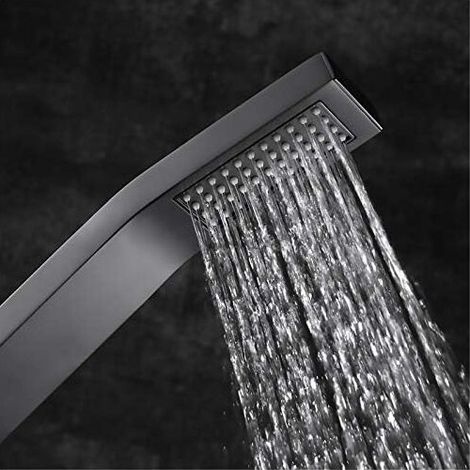 Duschkopf Aus Messing, Handbrause Mit Flexiblem Schlauch, Einzigartige Anti-kalk-funktion, Duschkopf Mit Silikon-wasserauslass, Schwarz