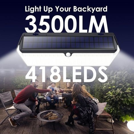 118 Led Solar-außenleuchten [3500 Lm, 4400 Mah, Leistungsstarke Beleuchtung Mit Usb-ladefunktion] Kabellose Solar-strahler Mit Bewegungsmelder, Wasserdicht, Für Mehr Sicherheit Im Garten – 2er-pack