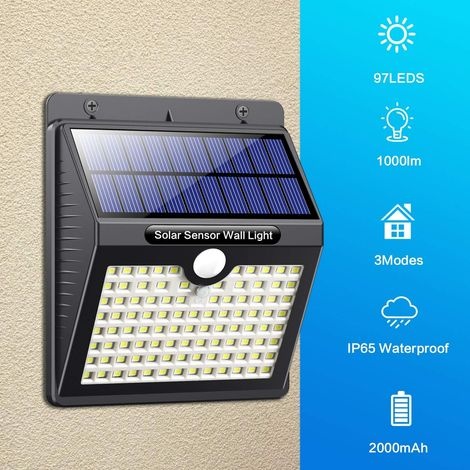 Solar-gartenleuchten, [40 Leds, 4er-pack] Solar-gartenleuchten Mit Bewegungsmelder, Solar-strahler Mit 3 Intelligenten Modi, Wasserdicht