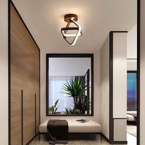 Moderne Led-deckenleuchte In Schwarz, Quadratisch, 24 W, 2700 Lm, Warmweißes Licht (3000 K), 22 Cm Durchmesser