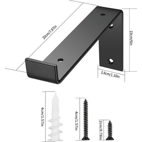 Stück Industrielle Regalträger, 18 Cm/7,1 Zoll Metall-wandregalhalterungen, Robuste Wandregalträger