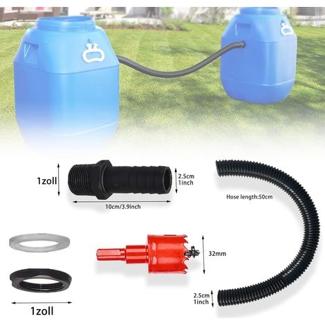 Regensammler, Anschlussset Für Regentonnen, Montagezubehör Für Regensammler Mit Rohr- Und Fassverschraubung, Für Wassersammler
