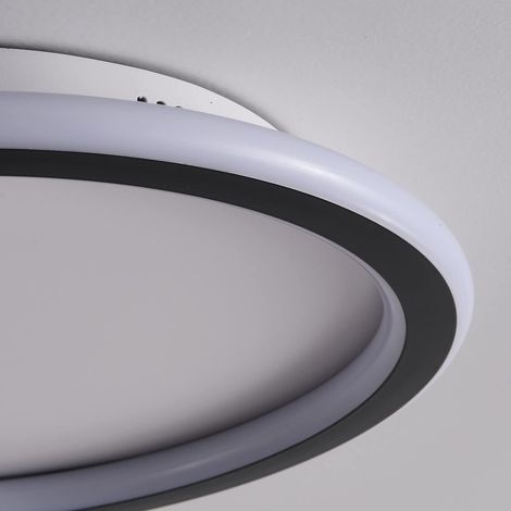 Led-deckenleuchte, Flach, 24 W, Kaltweiß 6000 K, 2700 Lm, Moderne, Ultradünne, Runde, Schwarze Deckenleuchte Ø 30 Mm Für Wohnzimmer, Küche, Esszimmer, Flur, Zuhause, Büro, Außenbereich, Veranda