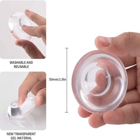 9-teiliges Set Selbstklebender Türstopper, Transparente Elastische Silikonpads, Wandmontierte Türstopper Für Schranktürgriffe, Türgriffe Und Türgriffe