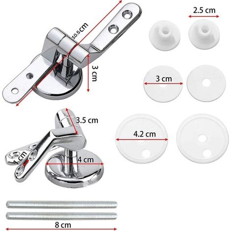 Wc-sitzscharnier, 2er-set Ersatz-wc-sitzscharniere Mit Befestigungsmaterial Aus Zinklegierung - Versailles