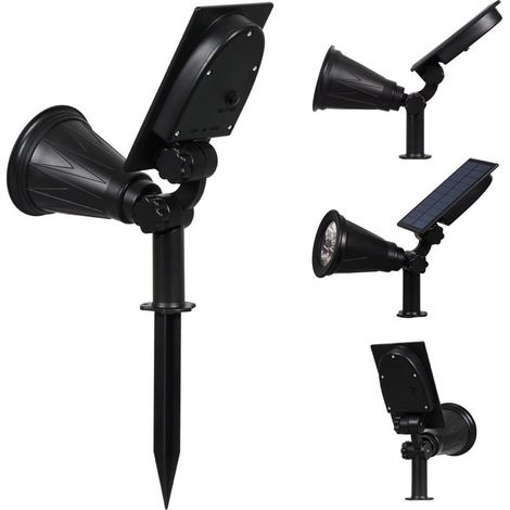 Solar-außenleuchte, Solar-flutlicht, Kabellose, Wasserdichte Ip65-gartenleuchte Mit Solarpanel, 180° Verstellbarer Solar-außenstrahler Für Hof, Außenbereich, Weg, Einfahrt (lila)