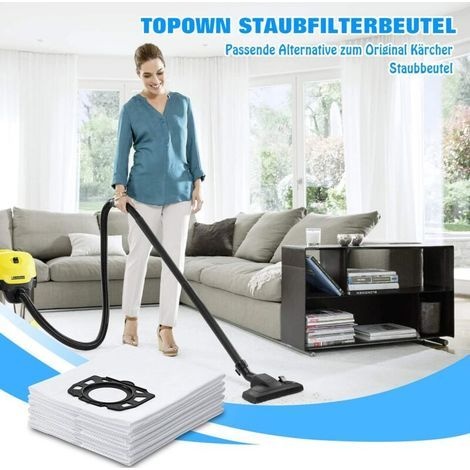 10 Kärcher Staubsaugerbeutel Mit Filterbeuteln Für Die Modelle Wd4, Wd5 Und Wd6 Beutel Für Die Staubsauger Mv4, Mv5 Und Mv6 Kärcher Staubsauger-filterbeutel Mit Watte 2.863-006.0 – 10 Stück H310