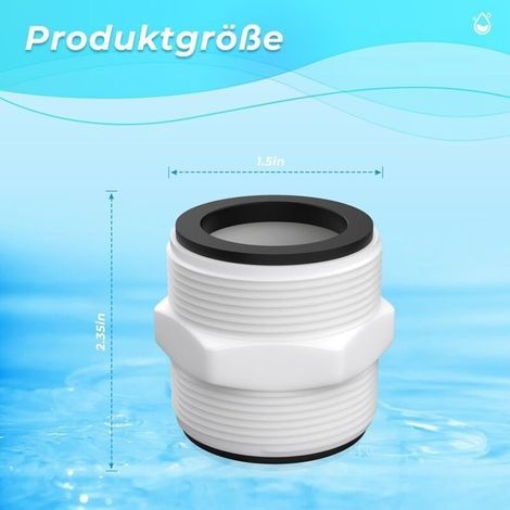 38-mm-poolanschluss-set Für Coleman 38-mm-schlauchverschraubung, Poolschlauchadapter Für Pumpen Für 1,5-zoll-poolschläuche