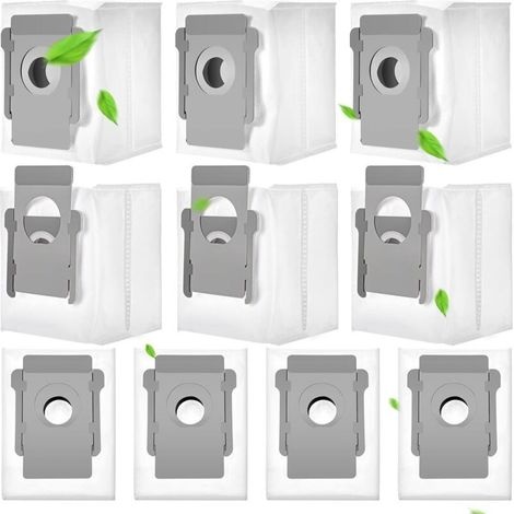 10er-pack Staubsaugerbeutel, Kompatibel Mit Roomba I7, I7 Plus, S9, S9 Plus, I3, I3 Plus, J7, J7 Plus, E5, E6 Und E7 (ersatzteil)