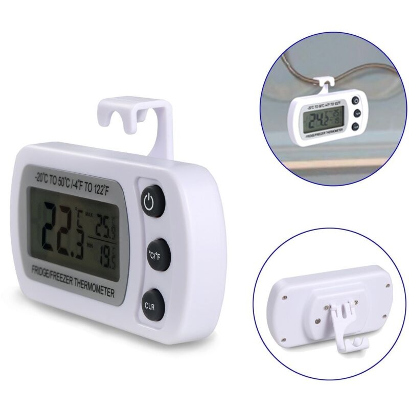 Kühlschrankthermometer, Digitales Gefrierschrankthermometer Mit Haken, Gut Lesbares Lcd-display