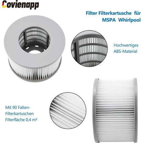 Ersatzfilterkartusche Für Mspa, Für Whirlpool Filter Aufblasbare Schwimmbecken Ab Modelljahr 2020 (2 Stück)