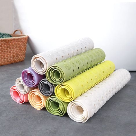 Duschmatte Mit Saugnäpfen Und Abflusslöchern, Duschmatte Mit Massagekissen, Rutschfeste Quadratische Duschmatte, 50 X 50 Cm, Weiß