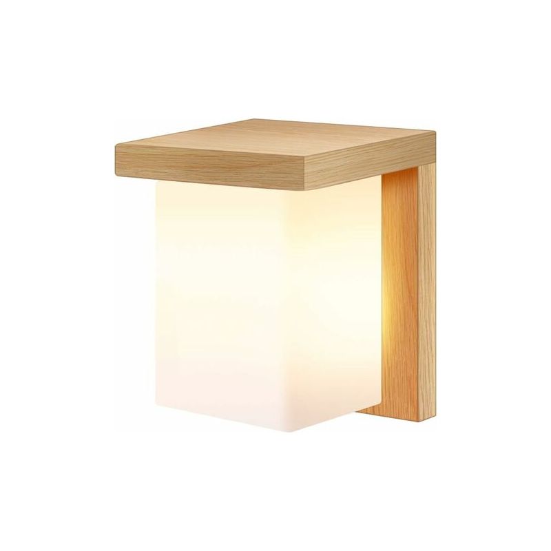 Schlichte Skandinavische Wandleuchte Aus Holz Für Nachttisch, Wohnzimmer, Treppenhaus, Flur