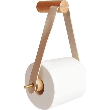 Kreativer Toilettenpapierhalter Aus Holz, Badezimmeraufbewahrung, Papierhandtuchspender, Toilettenpapierhalterbox, Badezimmeraccessoires (weiß)