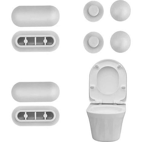4-teiliges Set Carivent Wc-sitzpolster Aus Kunststoff, Inklusive 4 Wc-deckel-abstandshaltern, Robuste Wc-sitzpuffer, Stoßdämpfende Wc-sitzpolster Für Wc-sitz Und -deckel