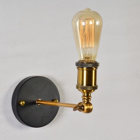 Vintage Loft Wandleuchten Mit Led-beleuchtung, E27 Edison-glühbirne, Eisenplattiert, Retro-industrie-stil, Wandleuchten Für Zuhause, Nachttisch