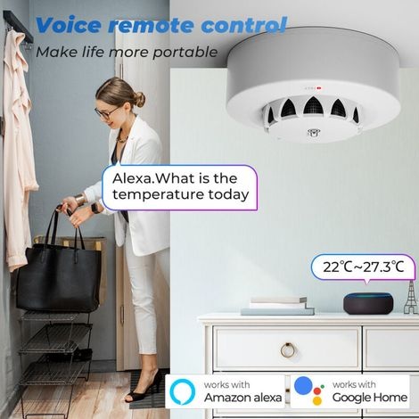 2-in-1 Rauch- Und Wärmemelder, Rauchmelder Mit Fortschrittlichem Fotoelektrischem Rauchsensor, Led-anzeige Und Stummschalttaste