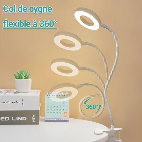 Diese Klemm-schreibtischlampe Bietet 3 Beleuchtungsmodi Und 10 Helligkeitsstufen Und Ist Ideal Zum Lesen Und Arbeiten. Sie Wird Mit Einem Usb-ladegerät Und Einem Ständer Geliefert.