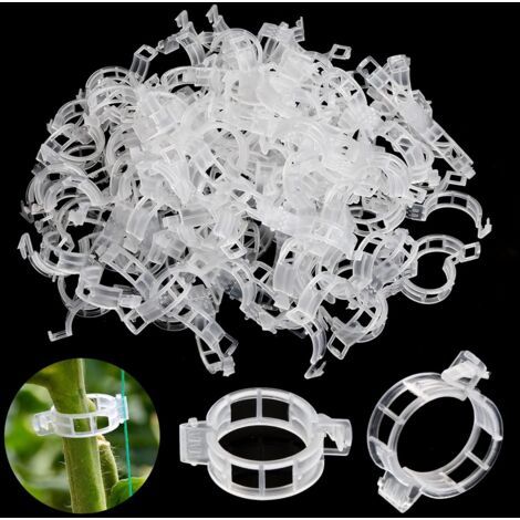 100 Pflanzenstützclips, Gemüseclips, Kunststoff-pflanzenclips, Gartenpflanzen-befestigungsclips, Clips Für Tomaten, Kletterpflanzen, Gemüse, Weiß H151