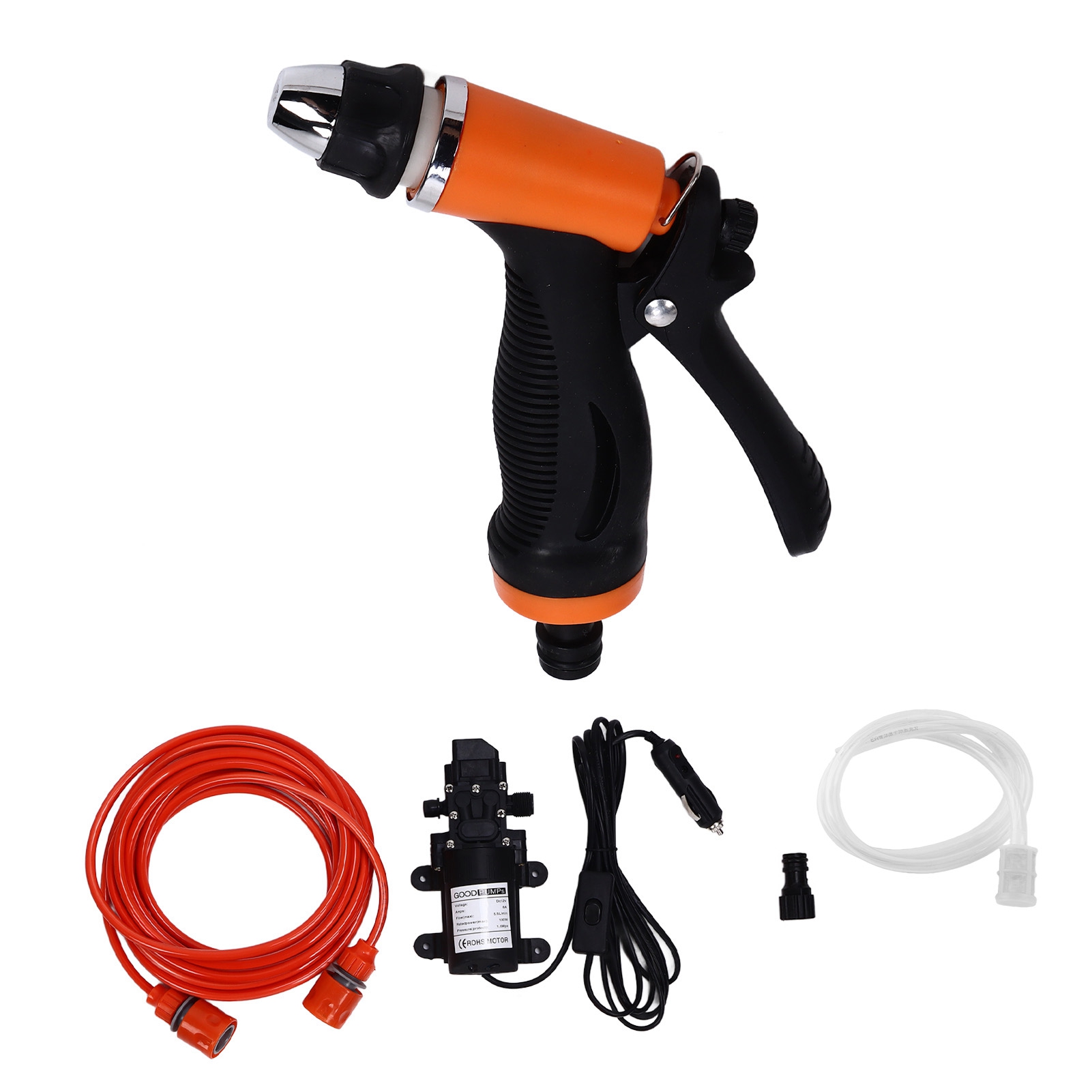 12v 100w Tragbarer Hochdruckreiniger, Reinigungsset Für Auto, Haus Und Garten, G1/2 Außengewinde