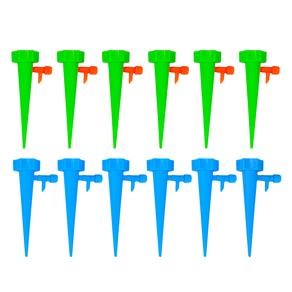 Set Mit 12 Verstellbaren Automatischen Bewässerungsstäben Für Pflanzen, Mit Durchflussregulierventil.