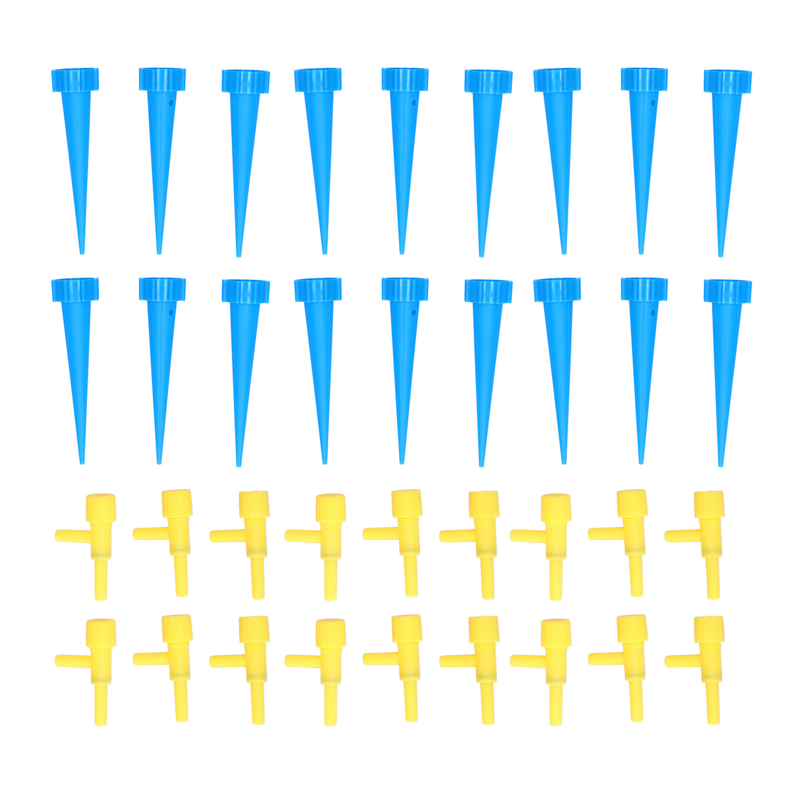 Set Mit 18 Automatischen Pflanzensprengern Mit Steuerventil (blau)