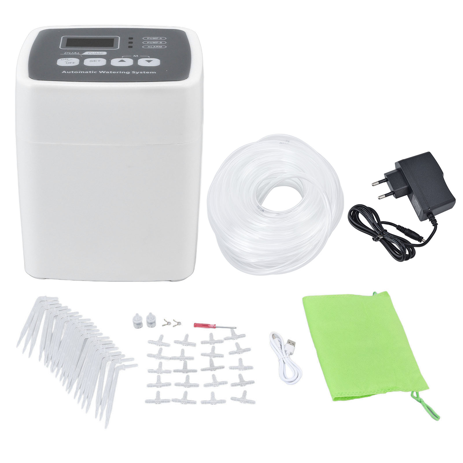 Intelligenter Bewässerungscomputer Mit Doppelpumpe, Automatischer Bewässerungsregler, 110–240 V, Eu-stecker