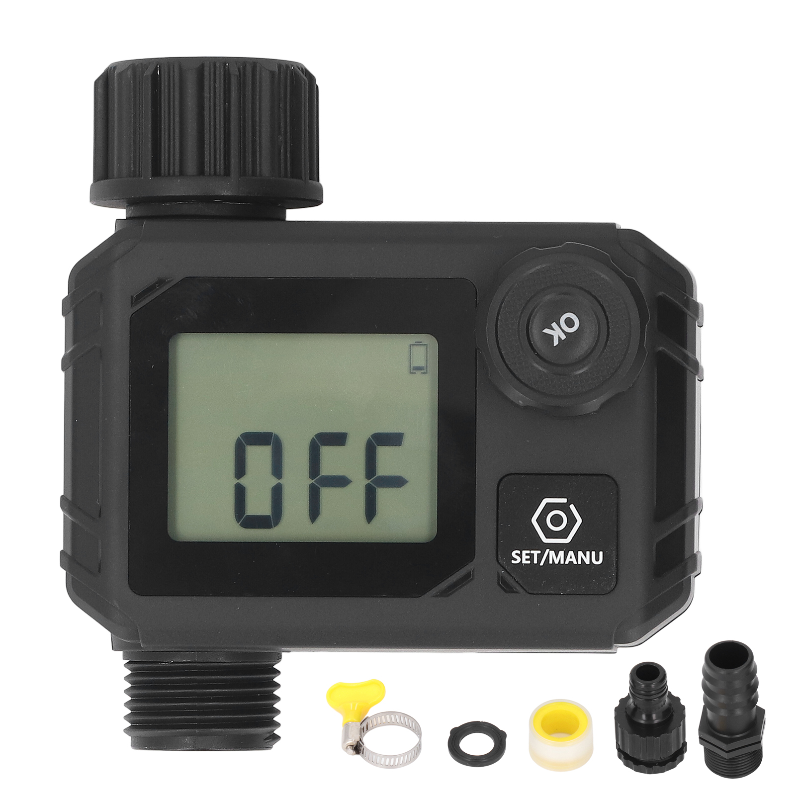 Automatischer Bewässerungstimer Nh3/4 Zoll, Ip55 Wasserdicht, Programmierbar, Mit Stufenloser Einstelltaste Für Garten Und Rasen.