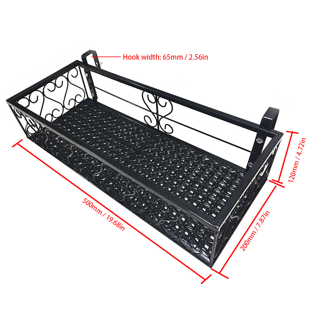Hängendes Blumenregal Aus Eisen Mit Haken, Balkon-blumentopfhalter, 1-stöckig