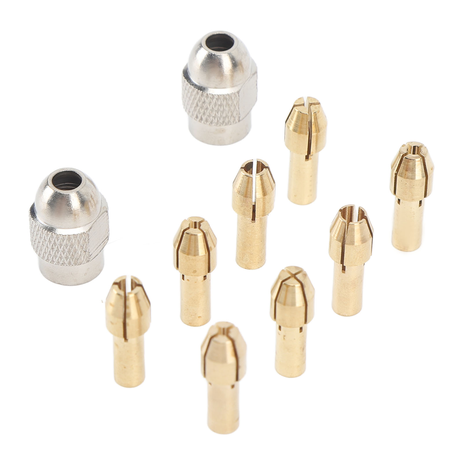 Set Mit 10 Messing-bohrfuttern Für Elektrische Bohrmaschinen, Mit Schnellwechseladapter Und Ohne Schlüssel.