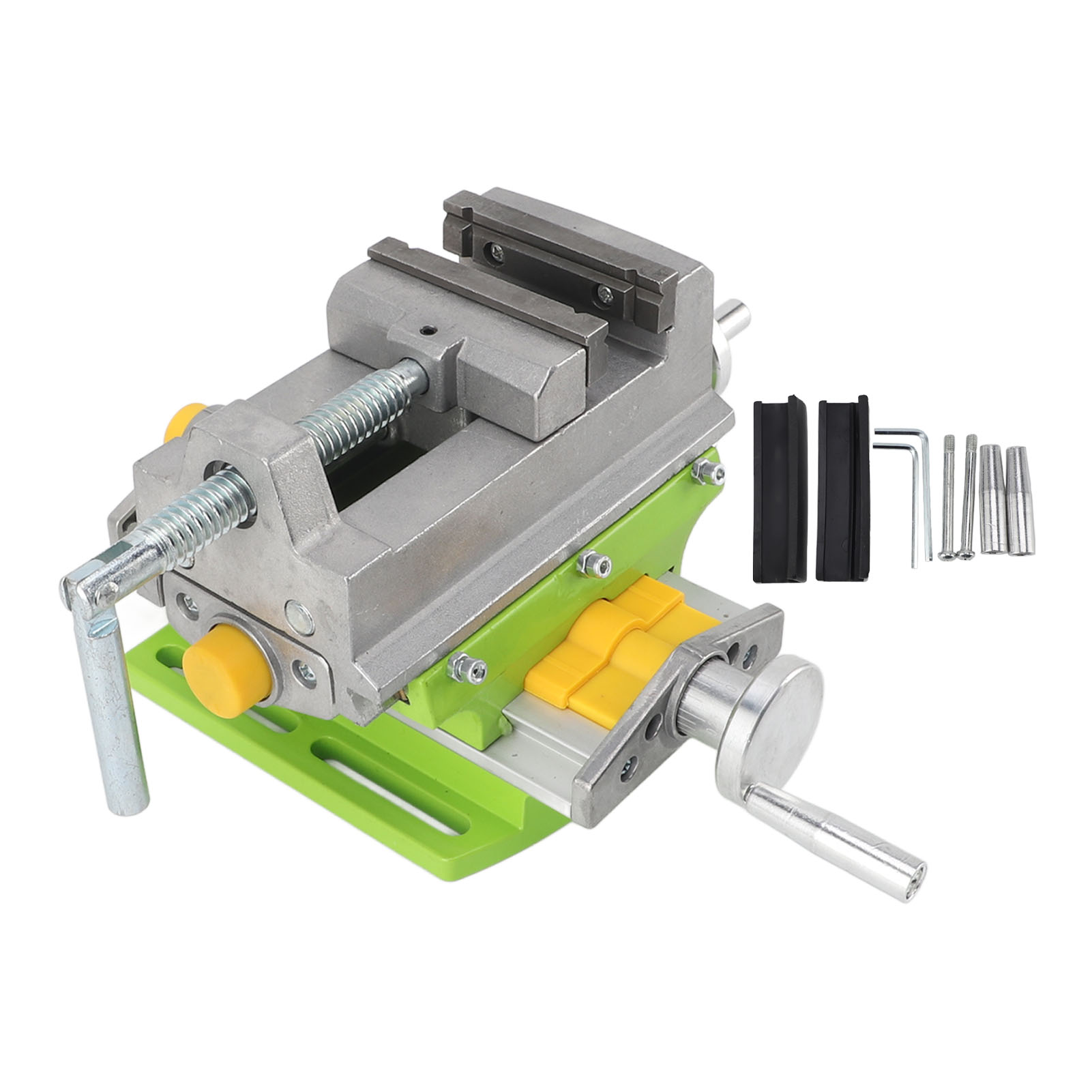 3-zoll-säulenbohrschraubstock, Bidirektionale Bewegung, Aus Aluminiumlegierung, Mit Flachem Querschlitten, Für Tischbohren Und Variable Fräsbearbeitung.