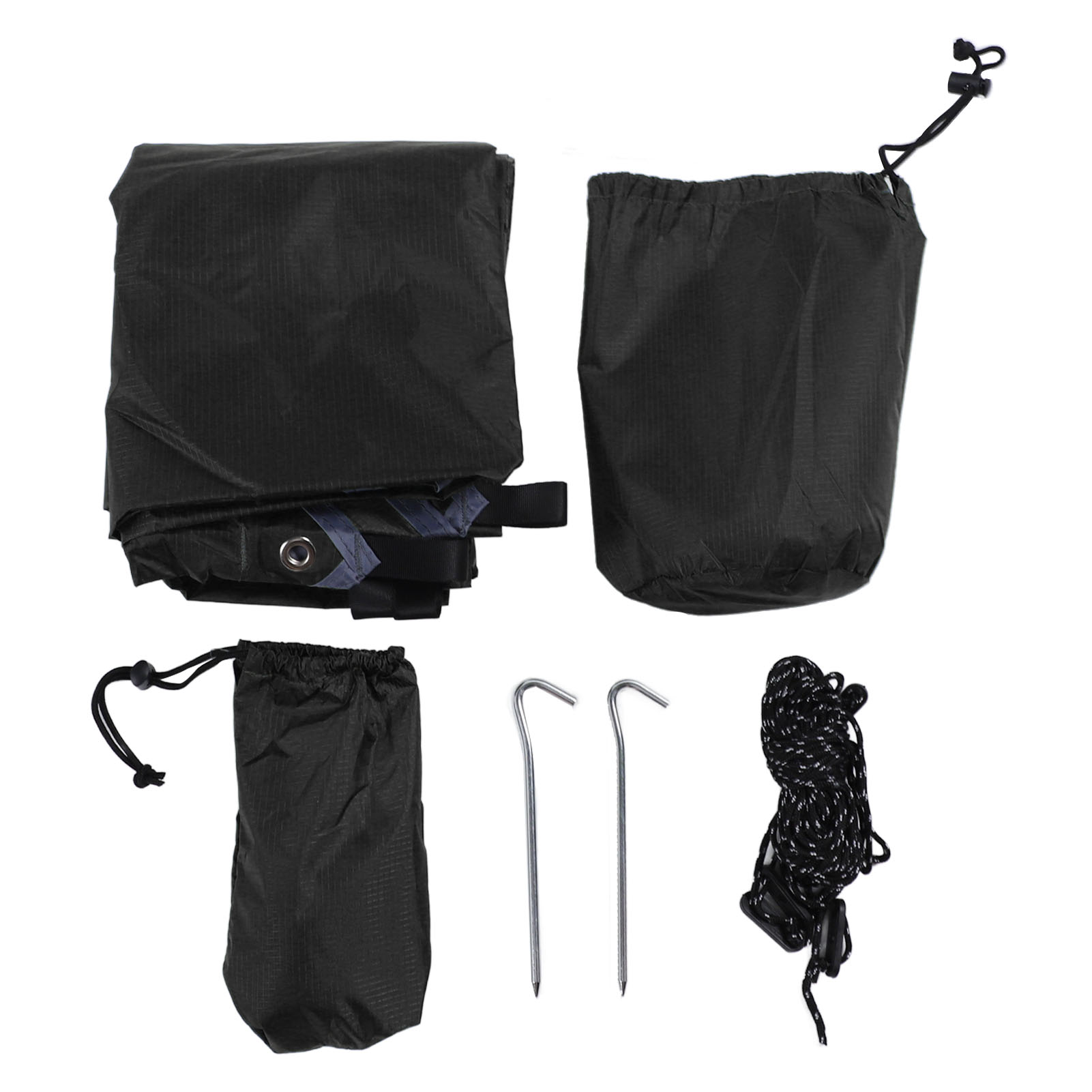 Multifunktionales Viereckiges Campingzelt, Wasserdicht Und Mit Sonnenschutz, Dient Auch Als Hängematte Für Camping Und Strand (schwarz).
