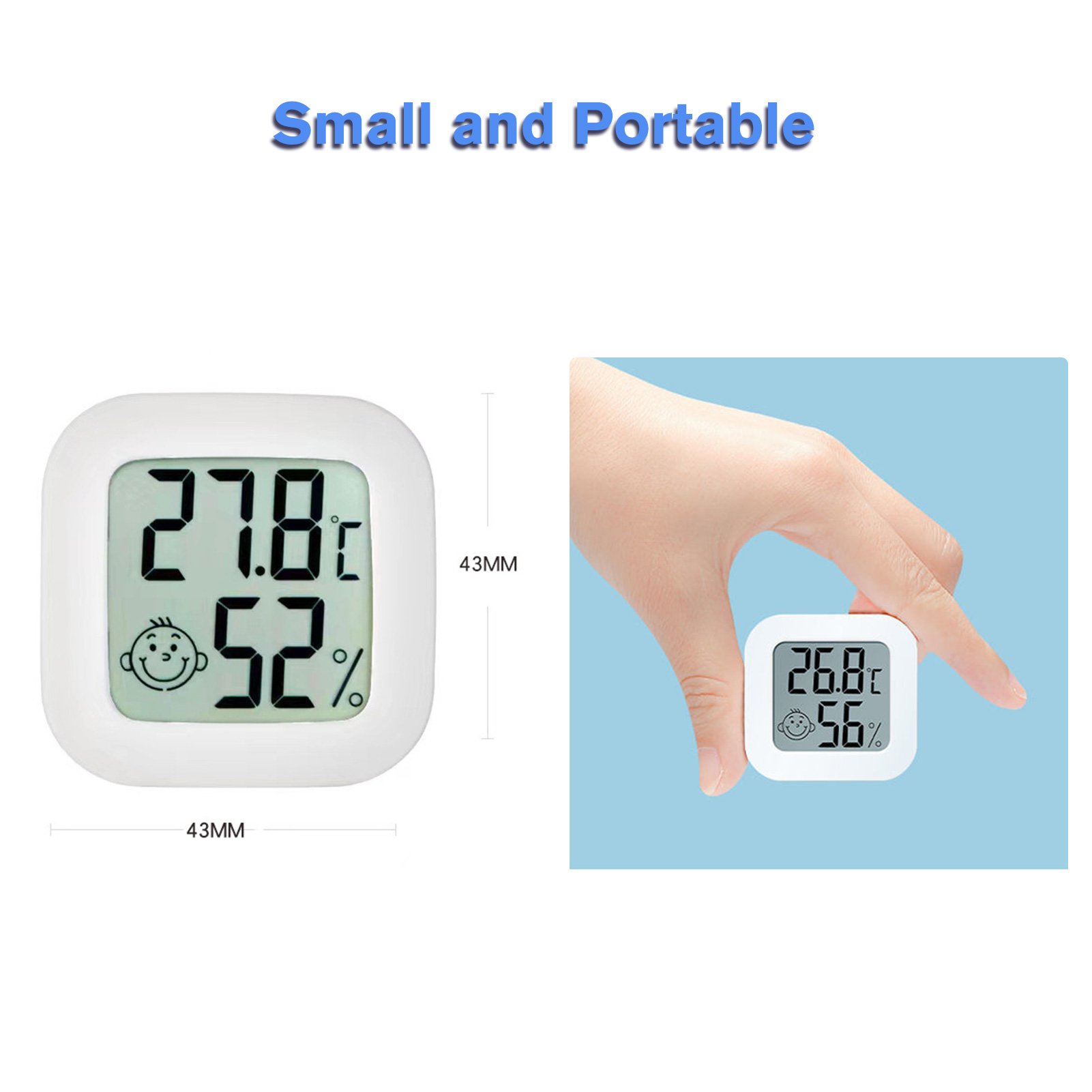 Digitales Hygrometer-thermometer, Mini-thermometer Für Den Innenbereich Mit Genauer Anzeige Von Luftfeuchtigkeit Und Temperatur, Ideal Für Zuhause, Gewächshaus, Büro Oder Schule.