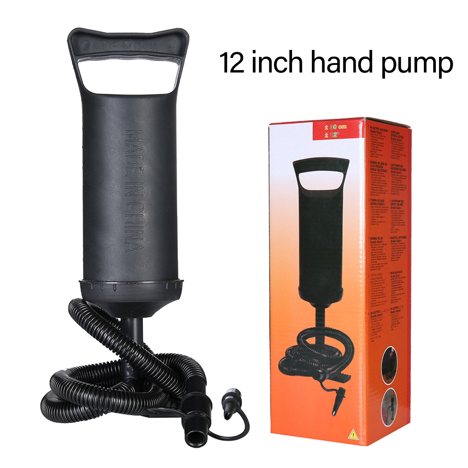 Doppelhub-handpumpe Mit 3 Düsen, Tragbare Manuelle Luftpumpe Für Aufblasbare Gegenstände