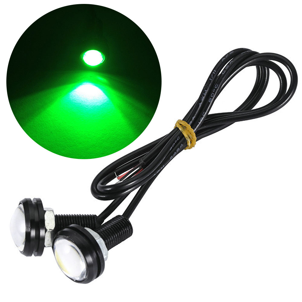 23-mm-led-„adlerauge“-leuchte Mit Schraubbefestigung (grün, Einzelstück) – Für Autos Und Motorräder (rückfahrlicht, Zusatz- Oder Dekorationsbeleuchtung)
