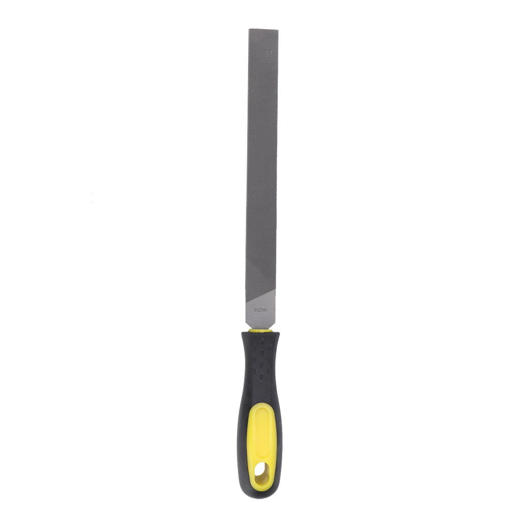 20 Cm Lange Flachstahlfeile Mit Griff, Schärf- Und Formwerkzeug Für Metalle, Mittelzahnige Feile