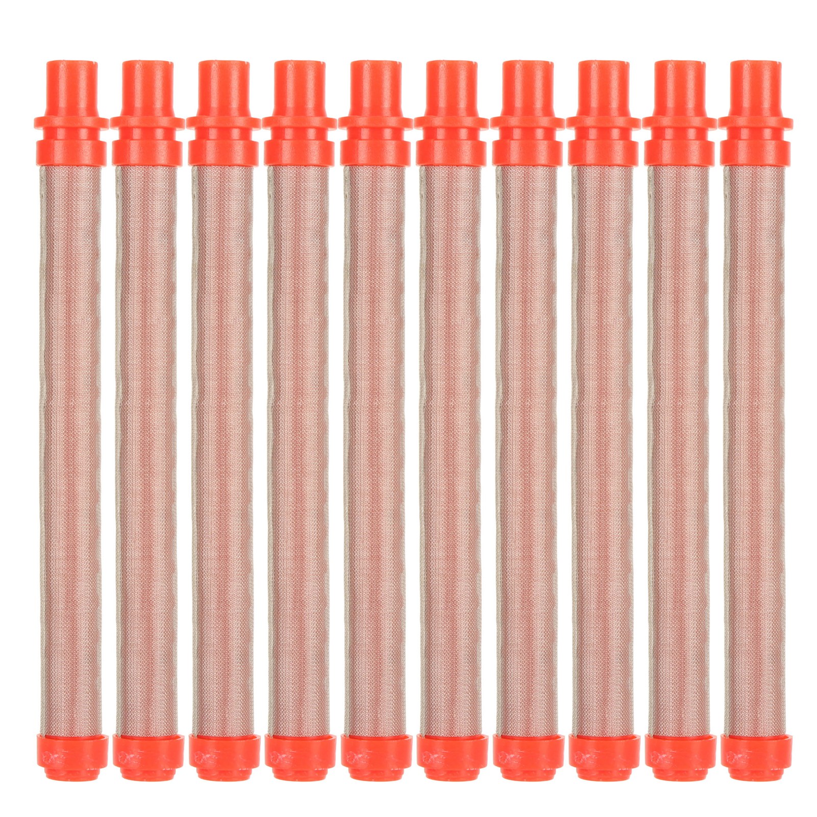 Packung Mit 10 Hocheffizienten Ersatzfiltern Für Airless-farbspritzpistolen, Rot, 200 Mesh. Zubehör Für Malerarbeiten.