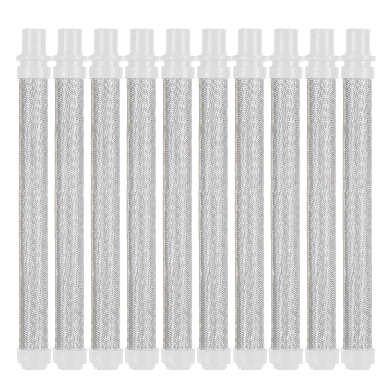 Packung Mit 10 Hocheffizienten Ersatzfiltern Für Airless-farbspritzpistolen, Weiß, 50 Mesh.