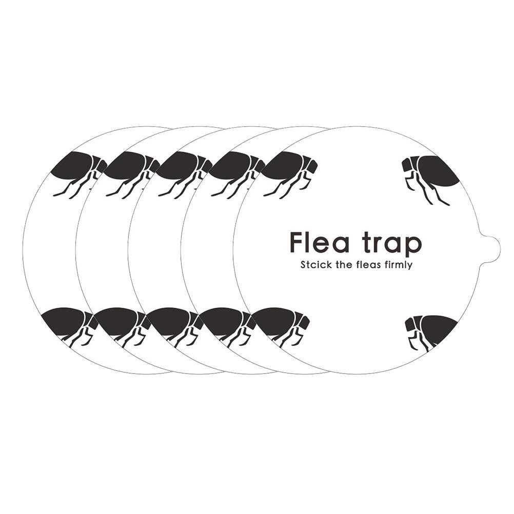 Packung Mit 5 Runden Aufklebern Für Flohfallen, Nachfüllpackungen Für Kuppelförmige Fliegenfallen, Für Zuhause, Schlafzimmer Und Haustierzwinger.