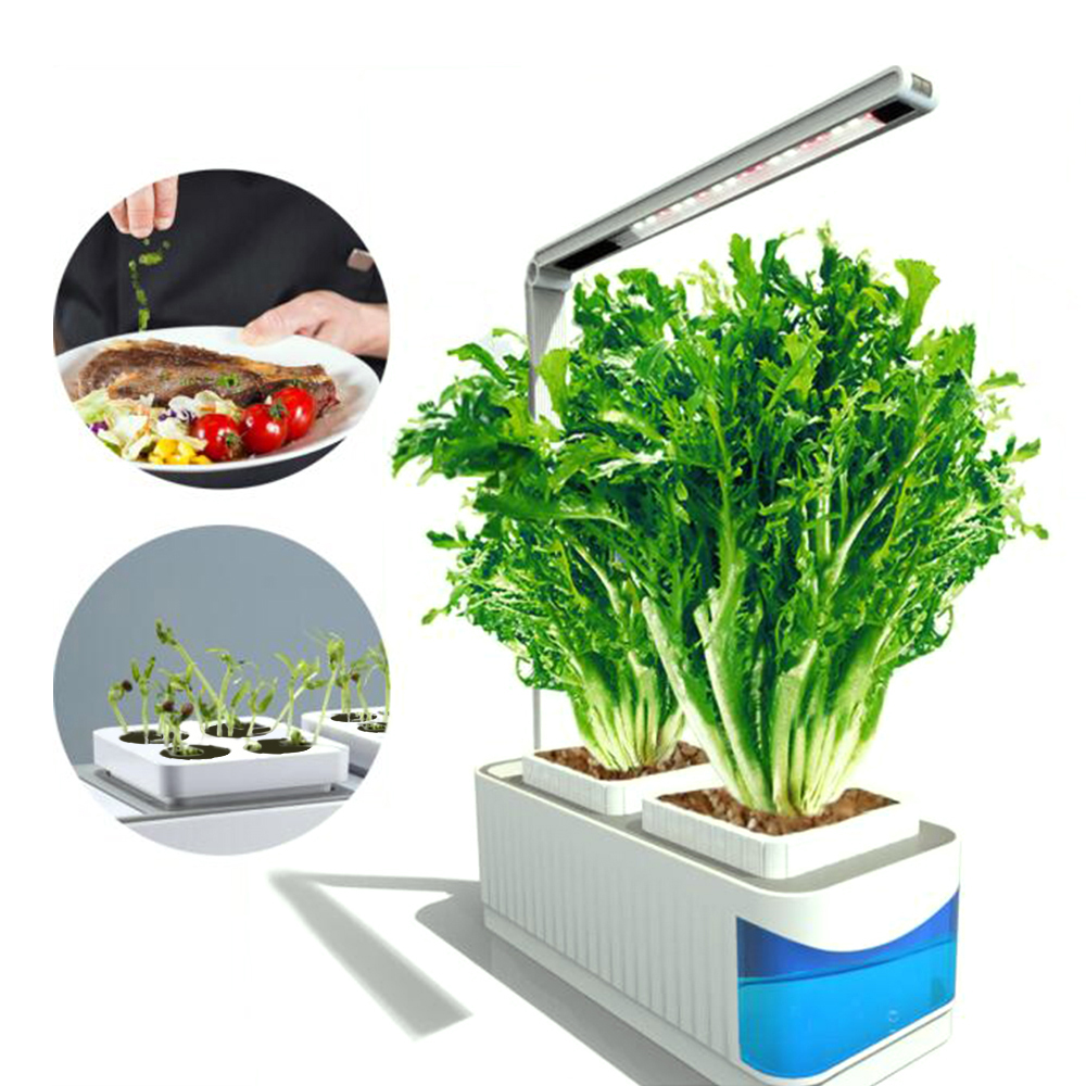 Intelligentes Und Multifunktionales Indoor-gartenbau-set Mit Hydroponischem Anbausystem Und Led-pflanzenwachstumslampe (100-240v Ac).