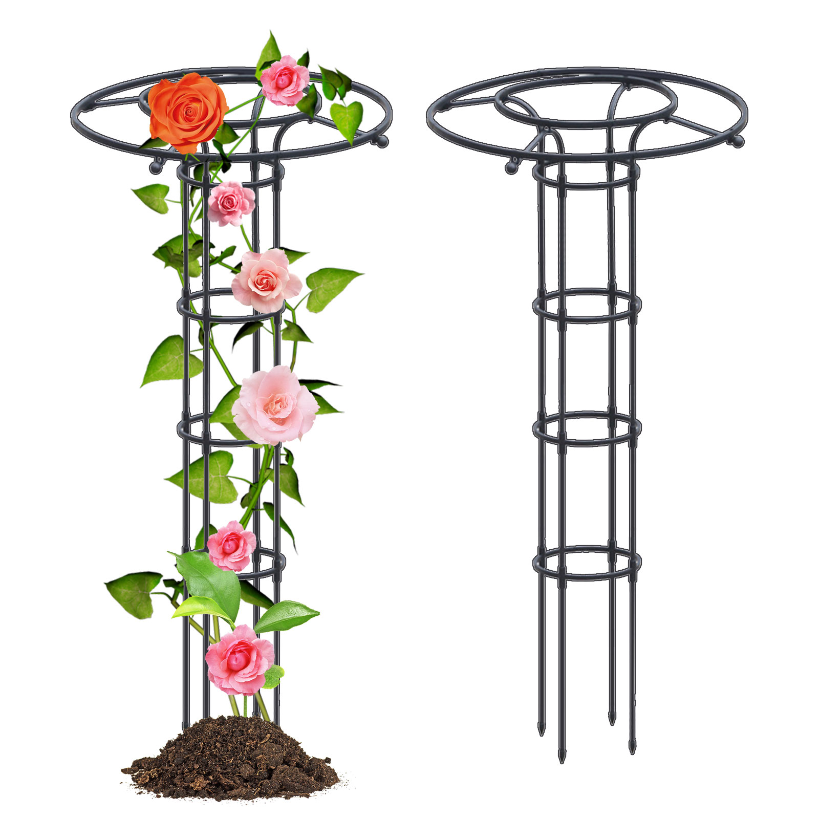 Rankgitter Für Kletterpflanzen, Pilzförmiges Rankgitter Für Topfpflanzen, Weinreben, Rosen, Clematis, Gemüse, Gesamthöhe 150 Cm