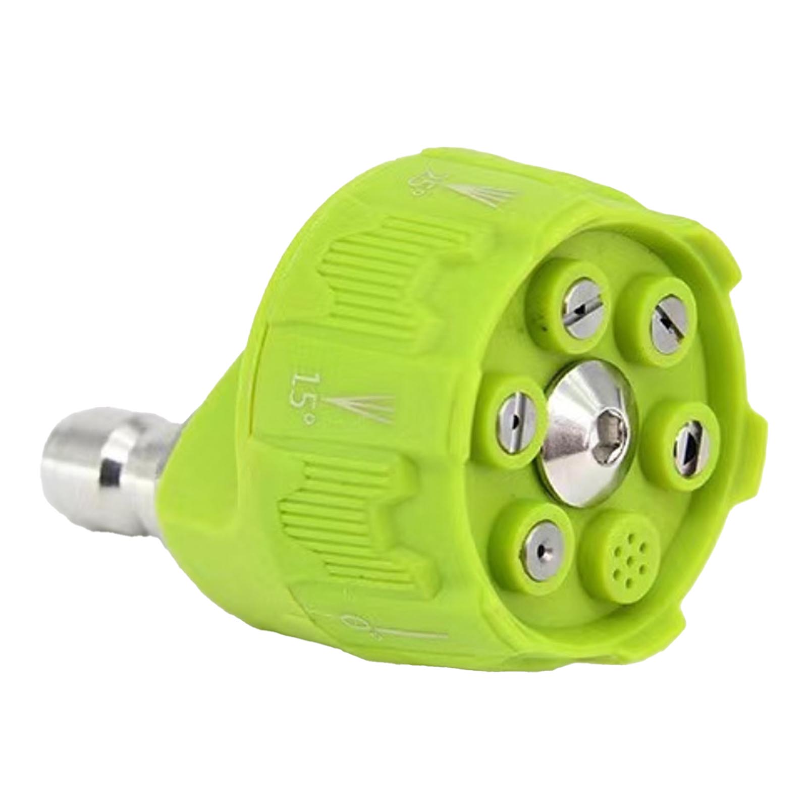 6-in-1-hochdruckreinigerdüse, Einstellbar Bis 3000 Psi, Mit 1/4-zoll-schnellanschluss Zur Reinigung Grüner Oberflächen.