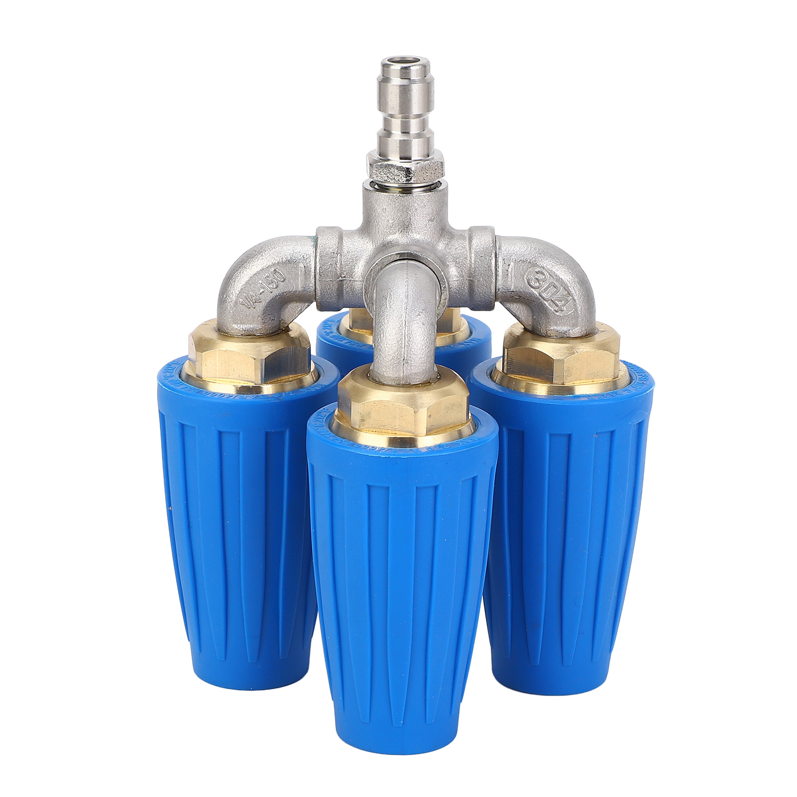 4-in-1 Blaue Hochdruckreinigerdüse, 360°-drehung, 4000 Psi, 1/4-zoll-schnellanschluss, Turbodüse Zur Reinigung Von Fahrzeugböden