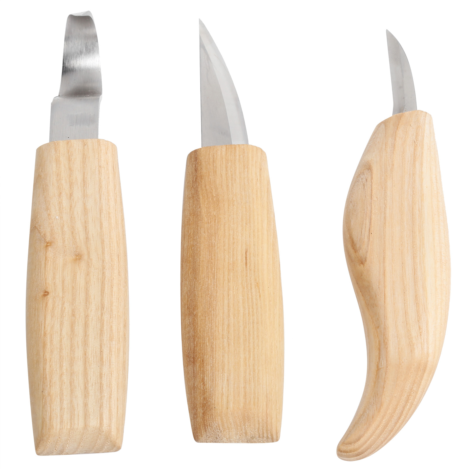3-teiliges Holzschnitzset, Edelstahlmesser, Holzbearbeitungszubehör