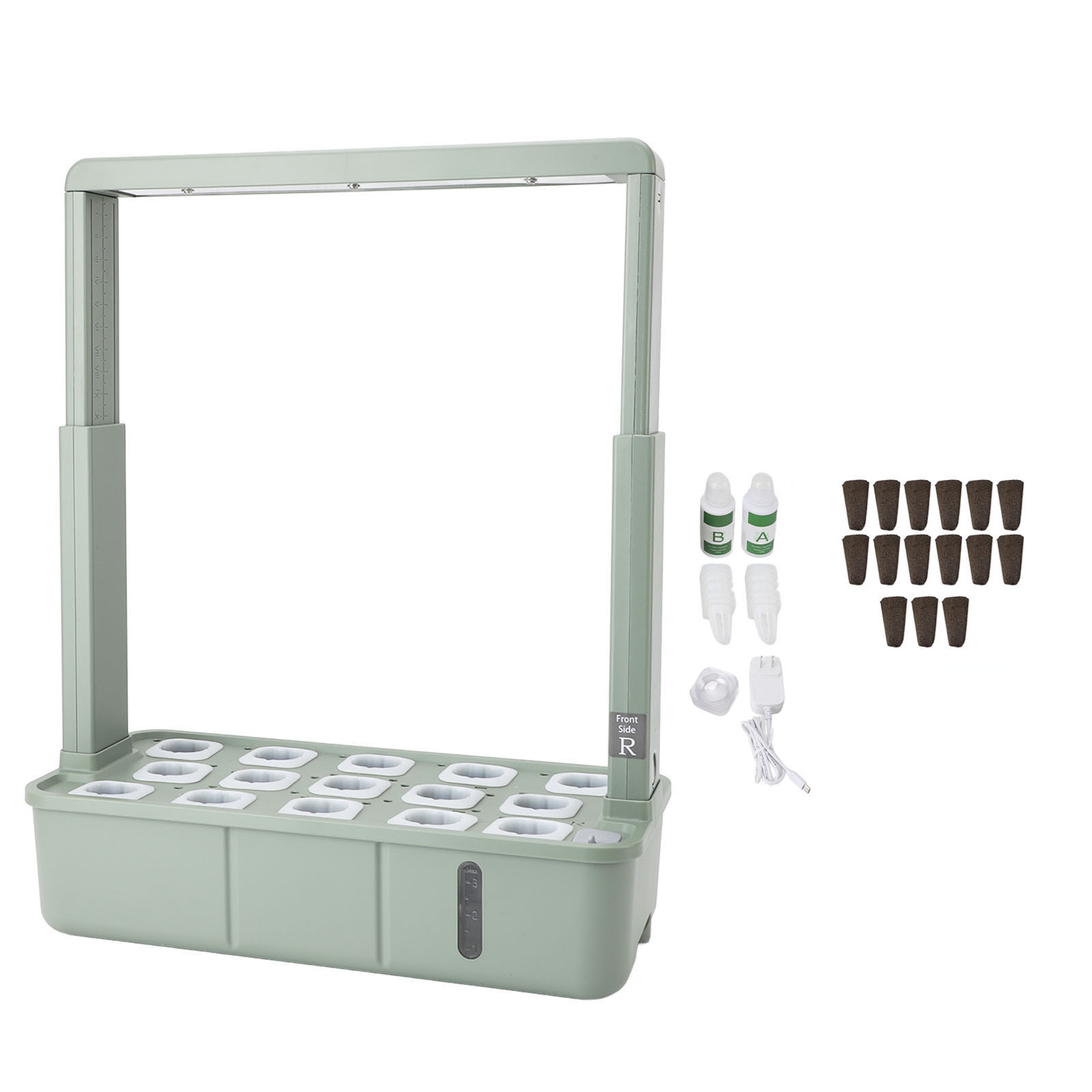Hydroponisches Indoor-anbausystem Mit 15 Töpfen Und Led-beleuchtung Für Gemüse, Obst Und Blumen.