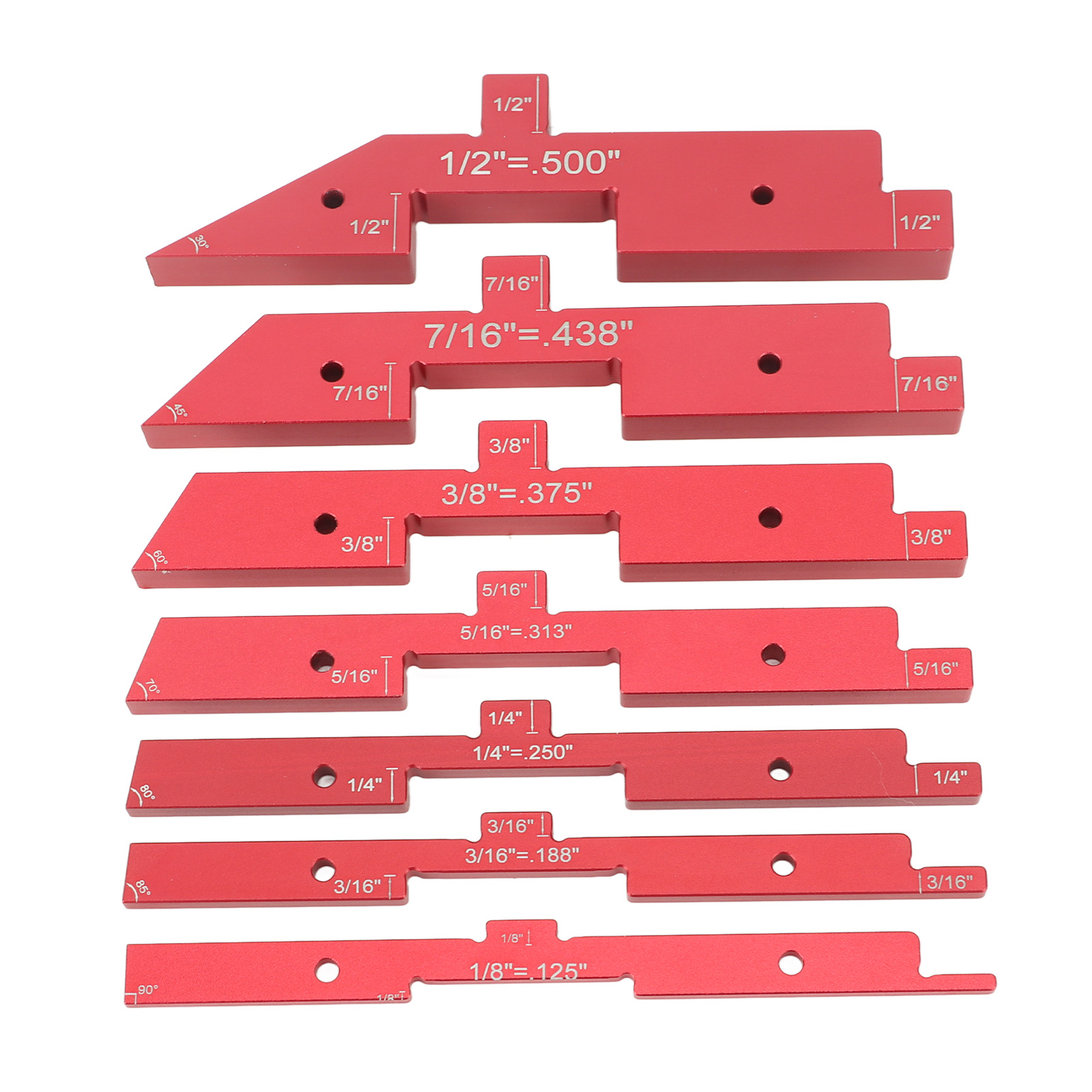 Frästisch-einstellstangen, 7 Aluminium-einstellblöcke, Frästisch-höhenmessset, Tischkreissägenzubehör, Winkeleinstellung Für Holzbearbeitung